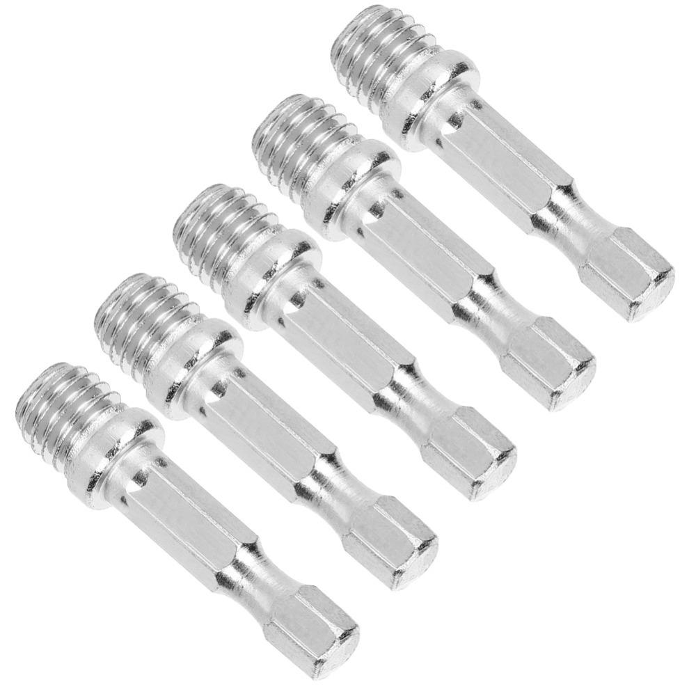 5pcs Threaded Design Hex Socket Adapter Hexagonal Socket Screw Shaft Converter  Woodworking Tasks