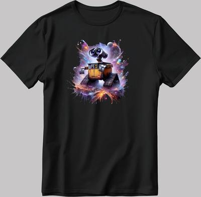 Wall E Robot Schattig V2 Zwart T-shirt Met Unisex Stijl Beste Cadeau