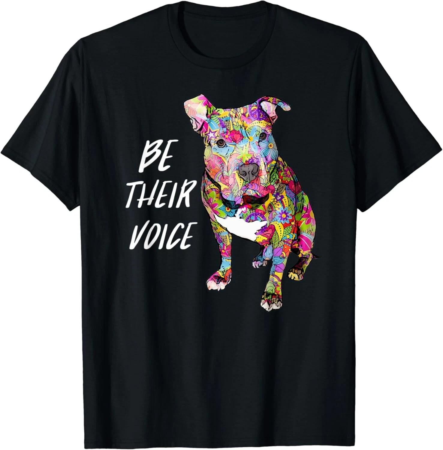 Pitbull Hippie Be Their Voice Peace Love and Pitbulls Gift Unisex T-Shirt 3XL
