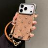 Herbst und Winter Braunes Leder Schleife Blumen für IPhone17promax für Apple 16 Handyhülle 14 Weich 13