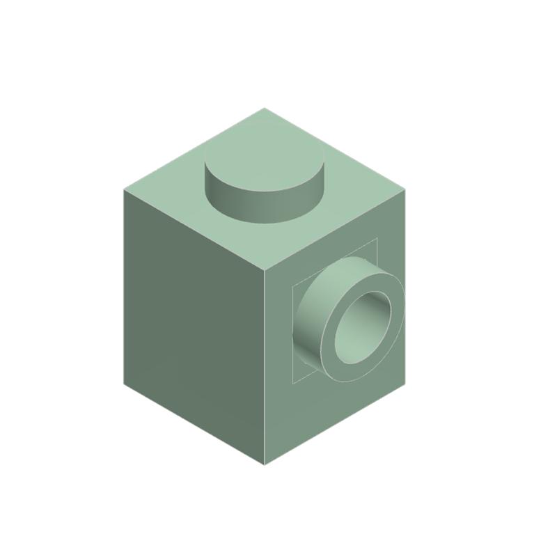 10 KUSŮ 87087 1x1 s čepem na straně Stavební kostky MOC Kompatibilní s Brick Dětské hračky Dárková krabička