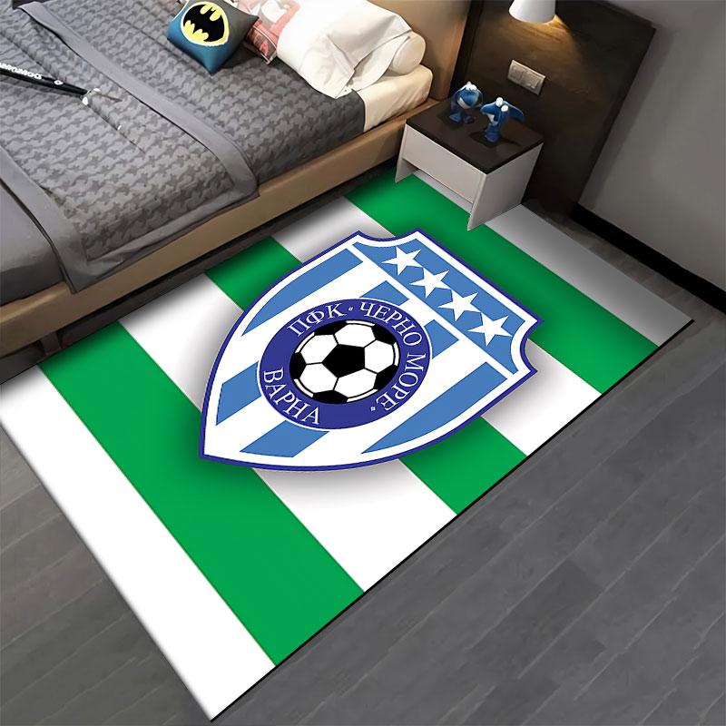 Soccer Emblem Carpet Design suitable as a non-slip mat for the living room or bedroom sofa