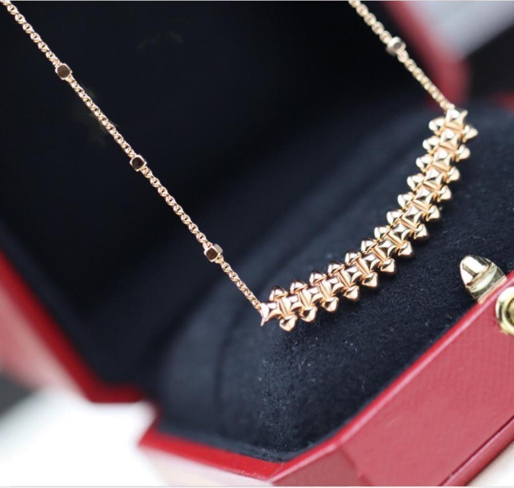 Colliers de Luxe Européens de Qualité de Marque Supérieure Célèbre Pour Femmes Pendentifs Or Rose Marqués Mode Chaud Fête Classique