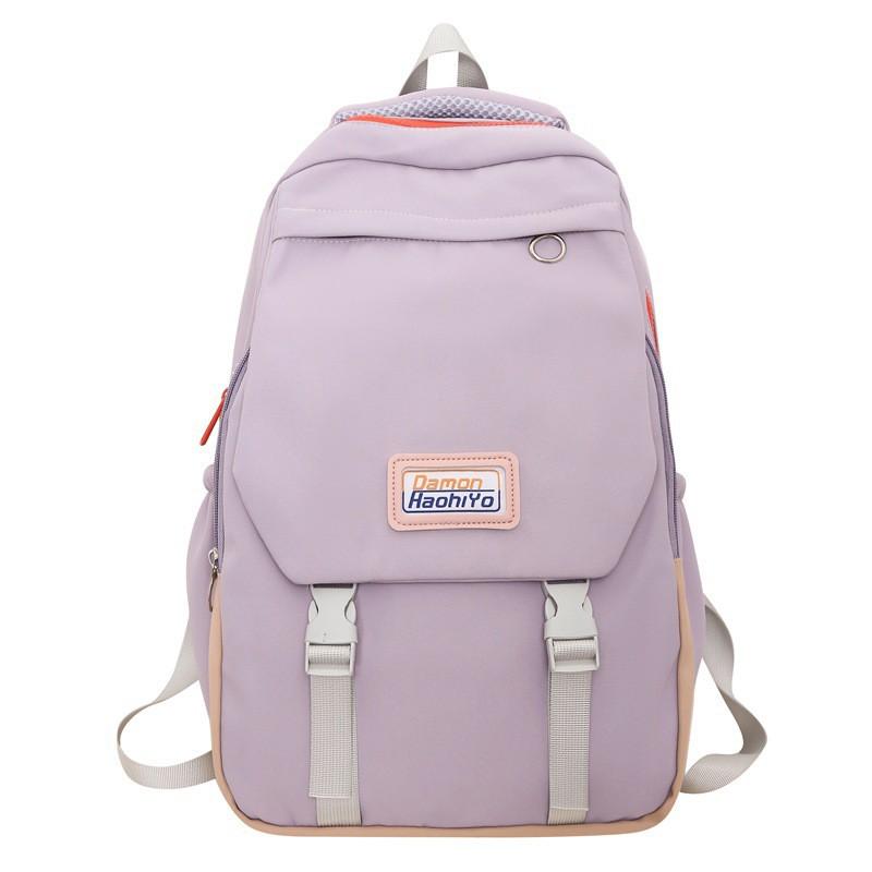 

Schoolbag Women Ins Style Korean High School Junior Students Large-capacity Backpack Simple Cross-border Casual Computer фіолетовий