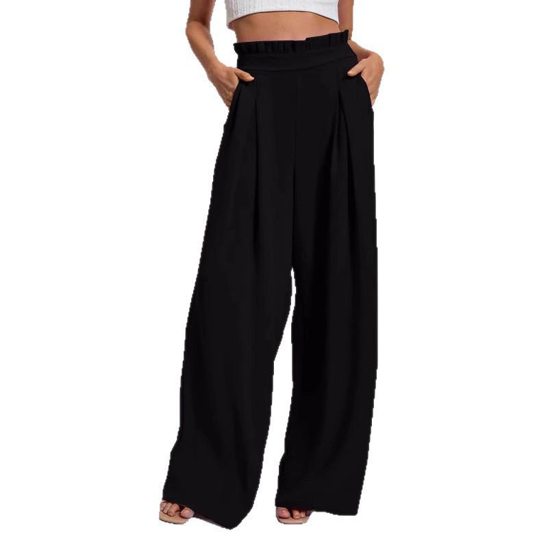 2025 Summer Fashion Casual Solid Color Women's Long Pants