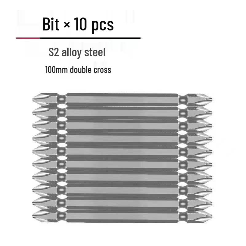 Pointed PH1/PH3 Magnetic Double-Ended Phillips Bit, High Hardness, S2 Alloy Steel Electric Screwdriver.