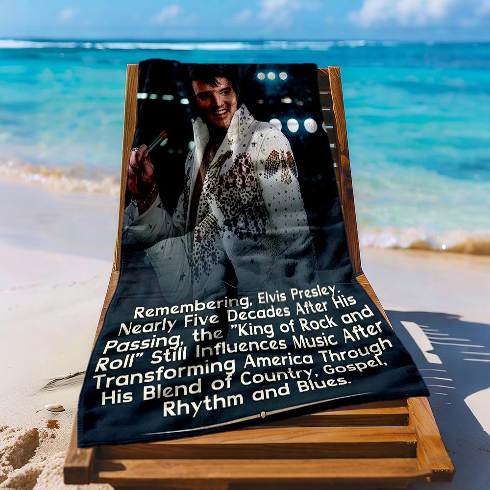 Elvis Beach Towel Quickdry Soft Microfiber Comfortable Lightweight