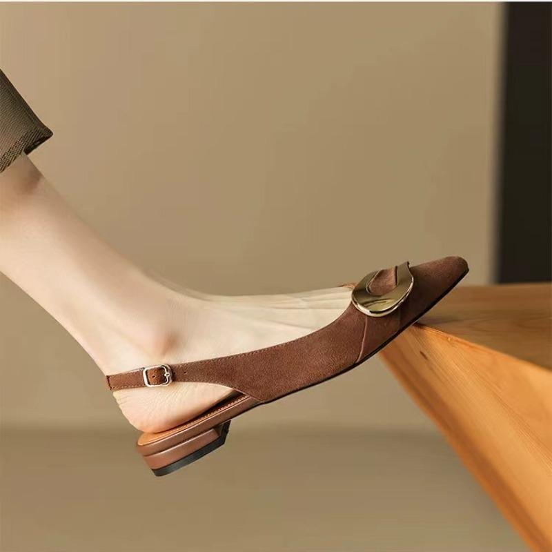 Modne Niskie Sandały Damskie Skórzane Niskie Obcasy Rzymskie Materiałowe Gumowe Klapki Kopytkowe Obcasy PU Niskie Sandały Damskie Skórzane Niskie Obcasy PU Gumowe Rzymskie