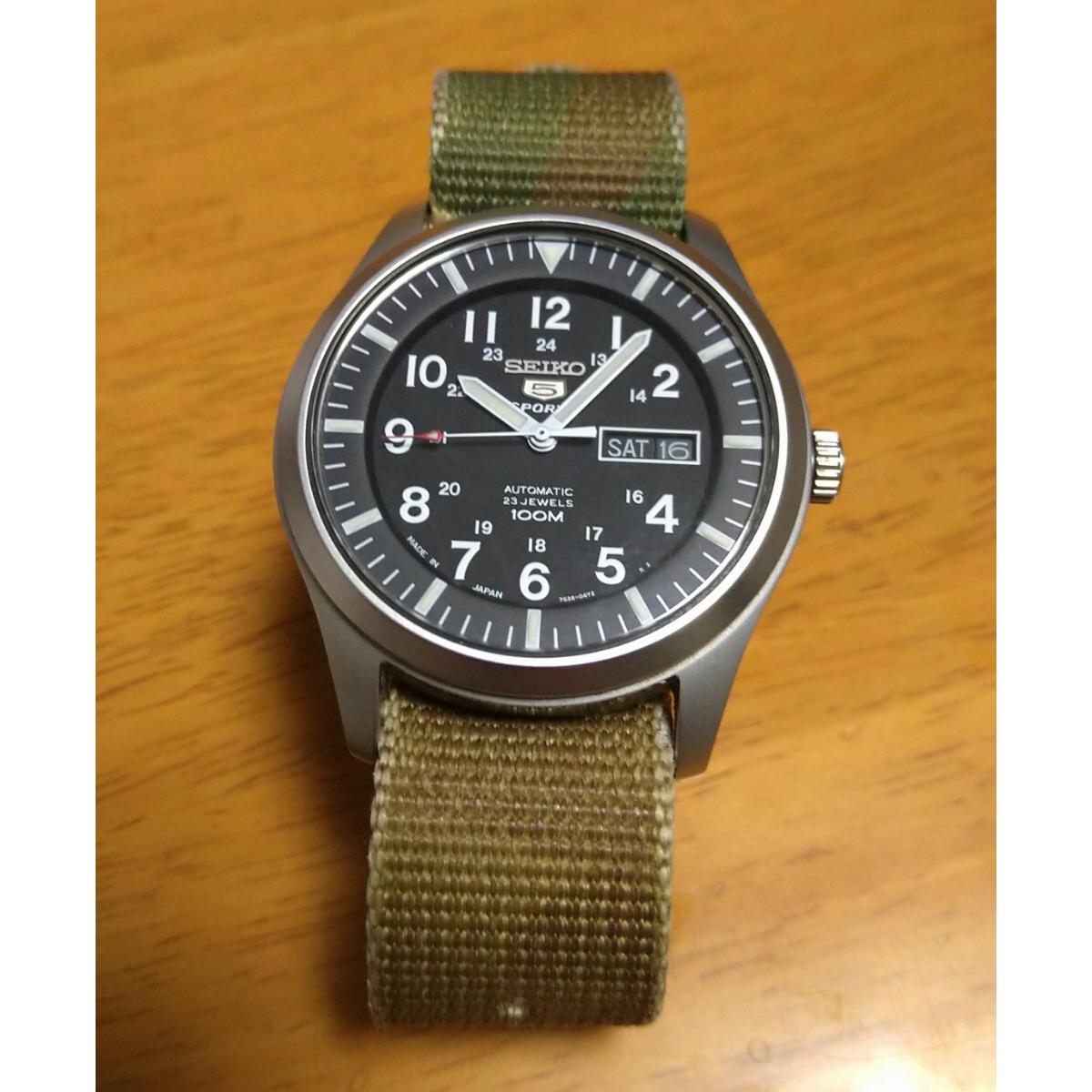 SEIKO 5 SPORTS 7S36-03J0 Seiko military automatic watch working item