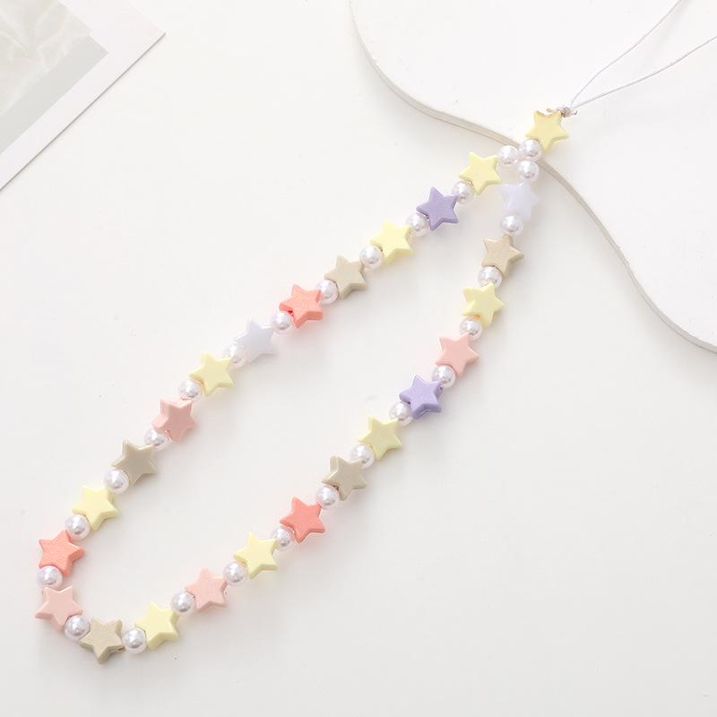 Colorful Bear Cartoon Phone Case Lanyard with Square Plaid Electroplating