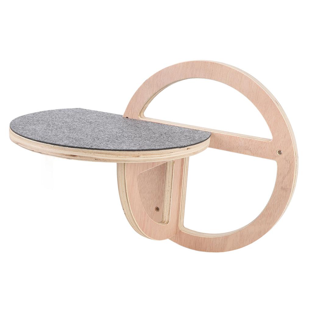 Cat Wall Shelf Wooden Round Increase Cat Exercise Wearproof Easy to Clean Cat Wall Perch for Cats
