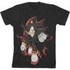 Sonic The Hedgehog Verweerd Schaduw Uitbarstend Jongeren Zwart Ronde Hals Korte Mouw T-shirt(1)