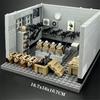 Moc WW2 Military Sentry Tower Weapons Armory War Scene Model Building Blocks Bricks Kit Toys For Children