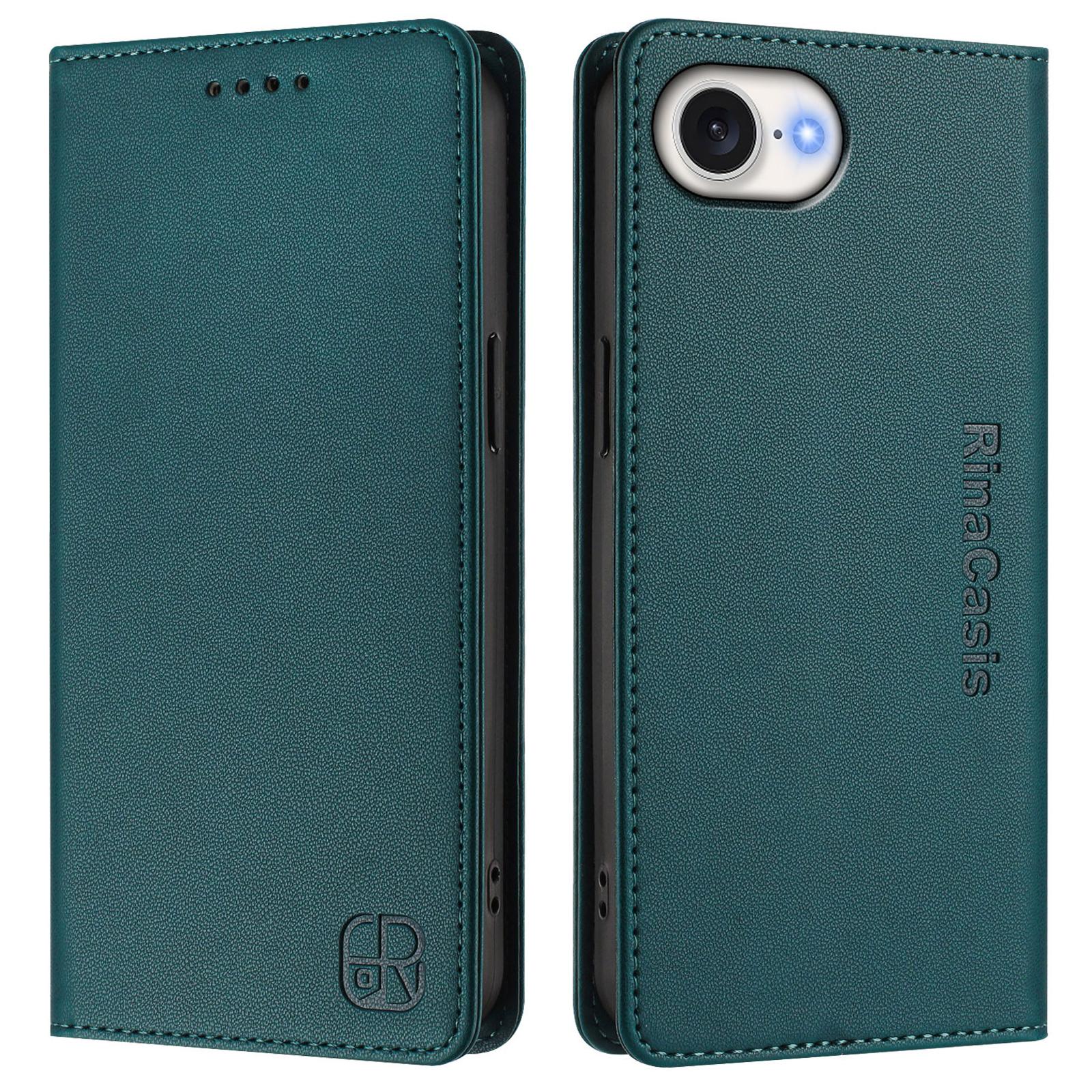 

For iPhone 16e Leather Case RINACASIS RC01 Phone Cover with RFID Blocking Wallet Stand G