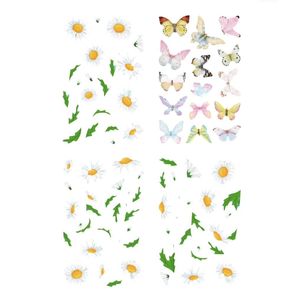 4pcs Window Clings Window Decals Double-Sided Sticker For Home Decor