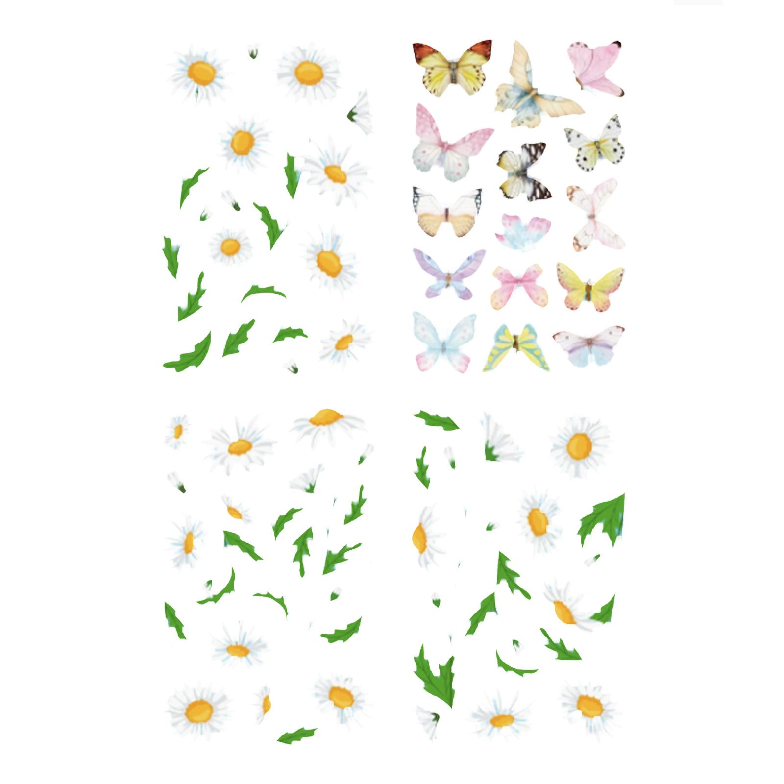 

4pcs Window Clings Window Decals Double-Sided Sticker For Home Decor one size