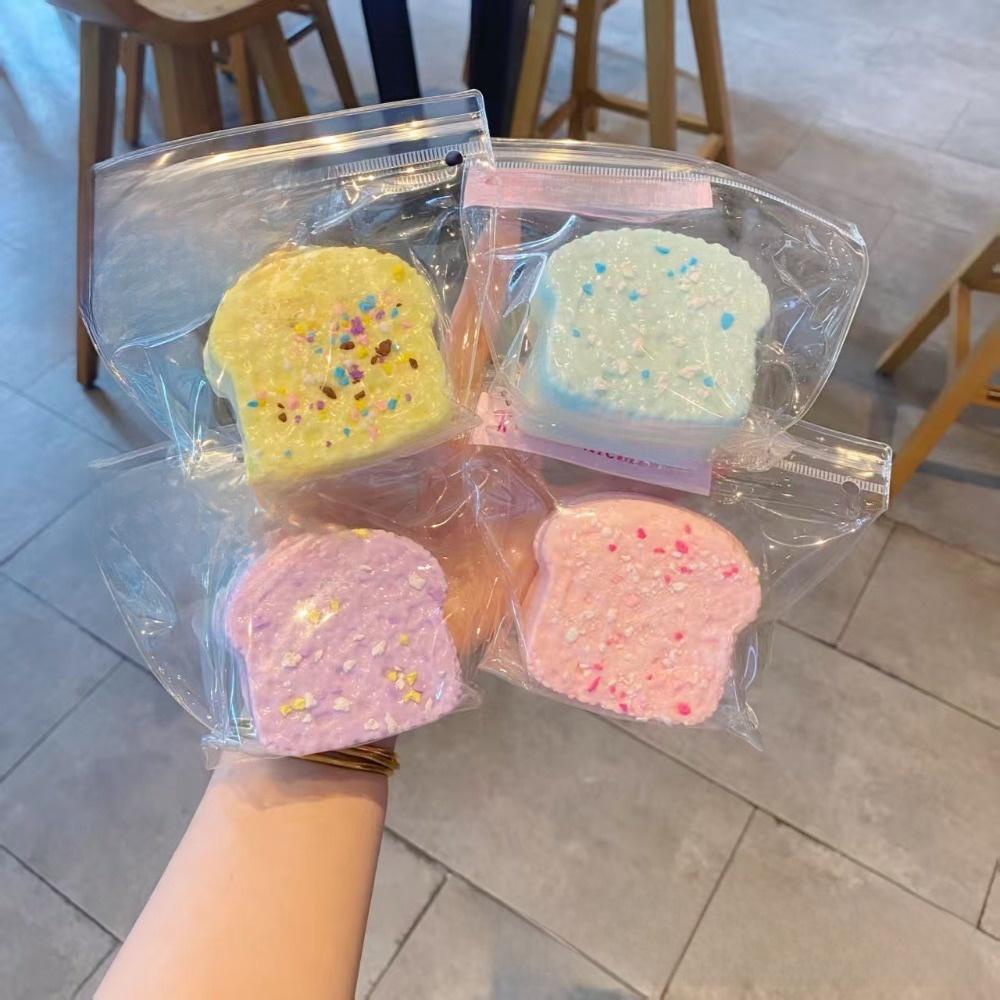 Super Thick Texture Squeeze Toys Toast Cake Desktop Ornaments Stress Relief Toys  Gift Giving