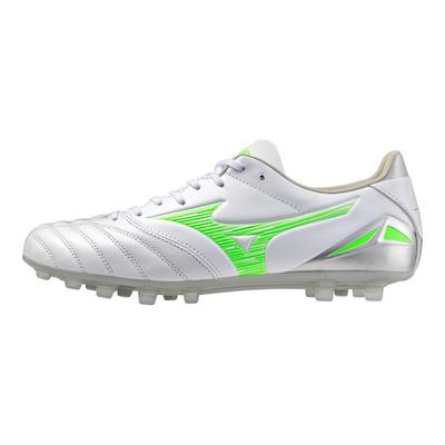 Morelia Neo 4 Pro Cómodo AG (Tacos cortos de goma) Zapatillas de Fútbol Resistentes Antideslizantes Unisex Zapatillas de Fútbol Blanco Verde P1GA253537