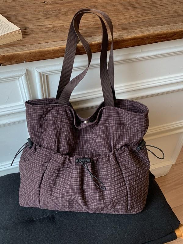 Nylon Tote Bag With Stitching For Casual Urban Daily Use