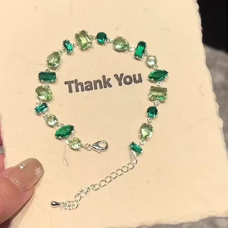 Exquisite Irregular Diamond Candy Bracelet – Spring/Summer High-Grade Women's Colorful Sparkle