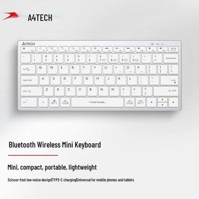A4TECH FBX51C Portable 78-Key Wireless Bluetooth Scissor-Switch Keyboard