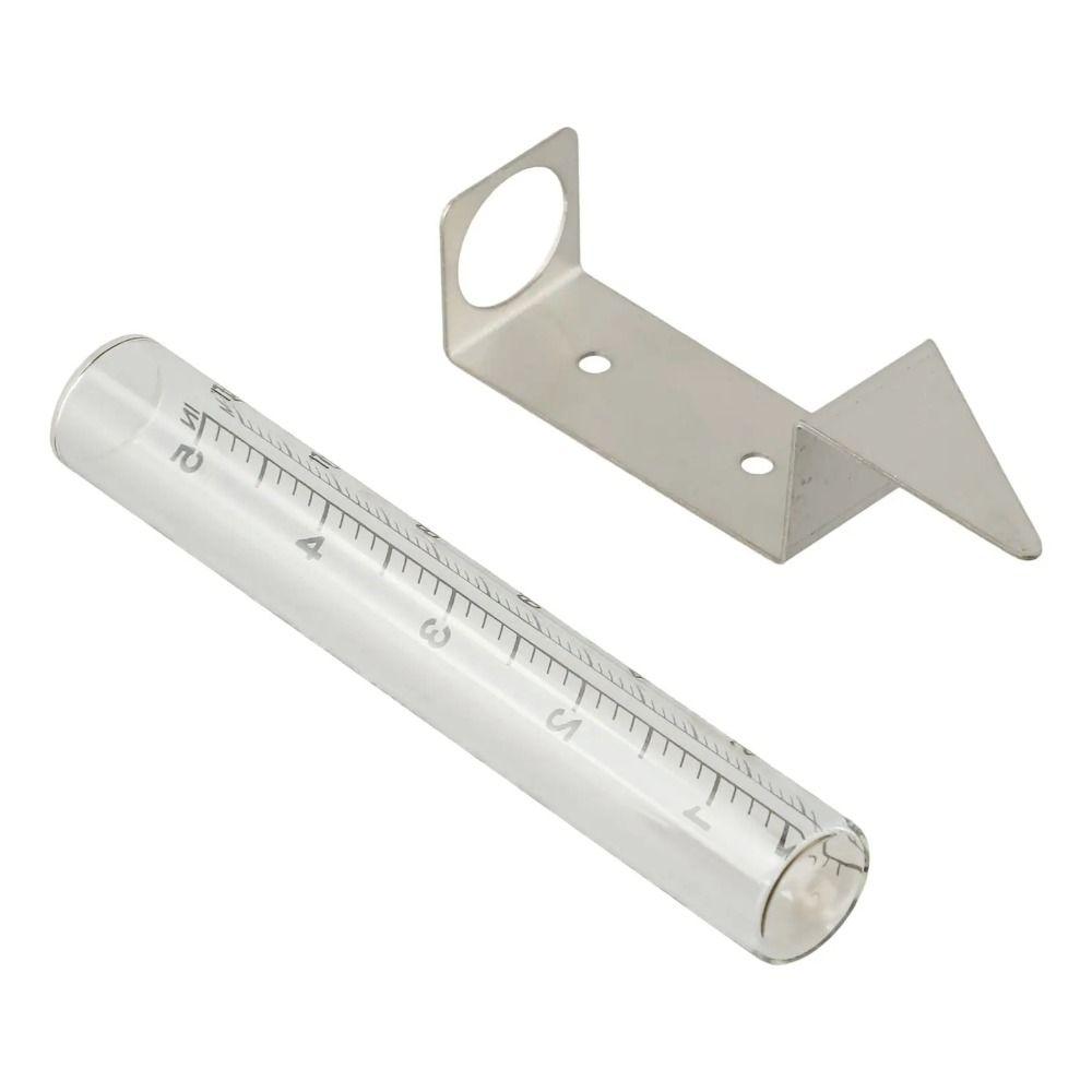 Easy To Read Glass Rain Gauge 2 in1 Mounting Rack Garden Moisture Meter  Farm Rain Measurement