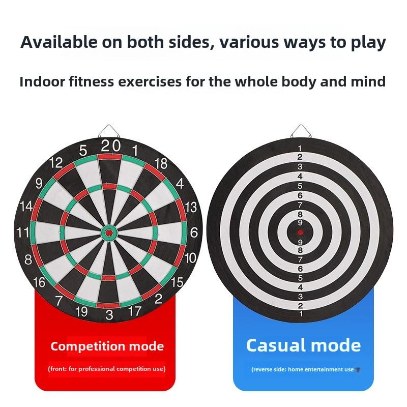 17/15 Inch Dart Board Professional Set Double-Sided Dart Board Mounting Set for Bar Office Home Club