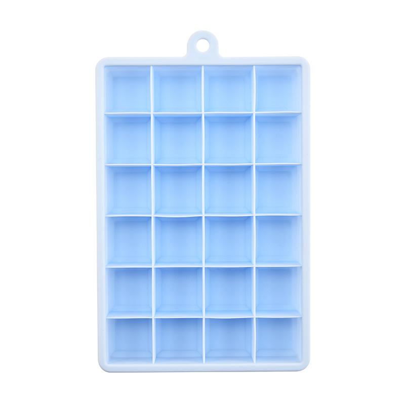 24-Grid Silicone Ice Cube Tray with Lid, Food Grade BPA-Free Easy Release Ice Mold for Home Bar, Kitchen, Cocktails, Whiskey