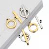 5Sets Stainless Steel Gold Color Flat OT Toggle Clasps DIY Jewelry Making Necklace Bracelet Connectors Hooks Findings Supplies