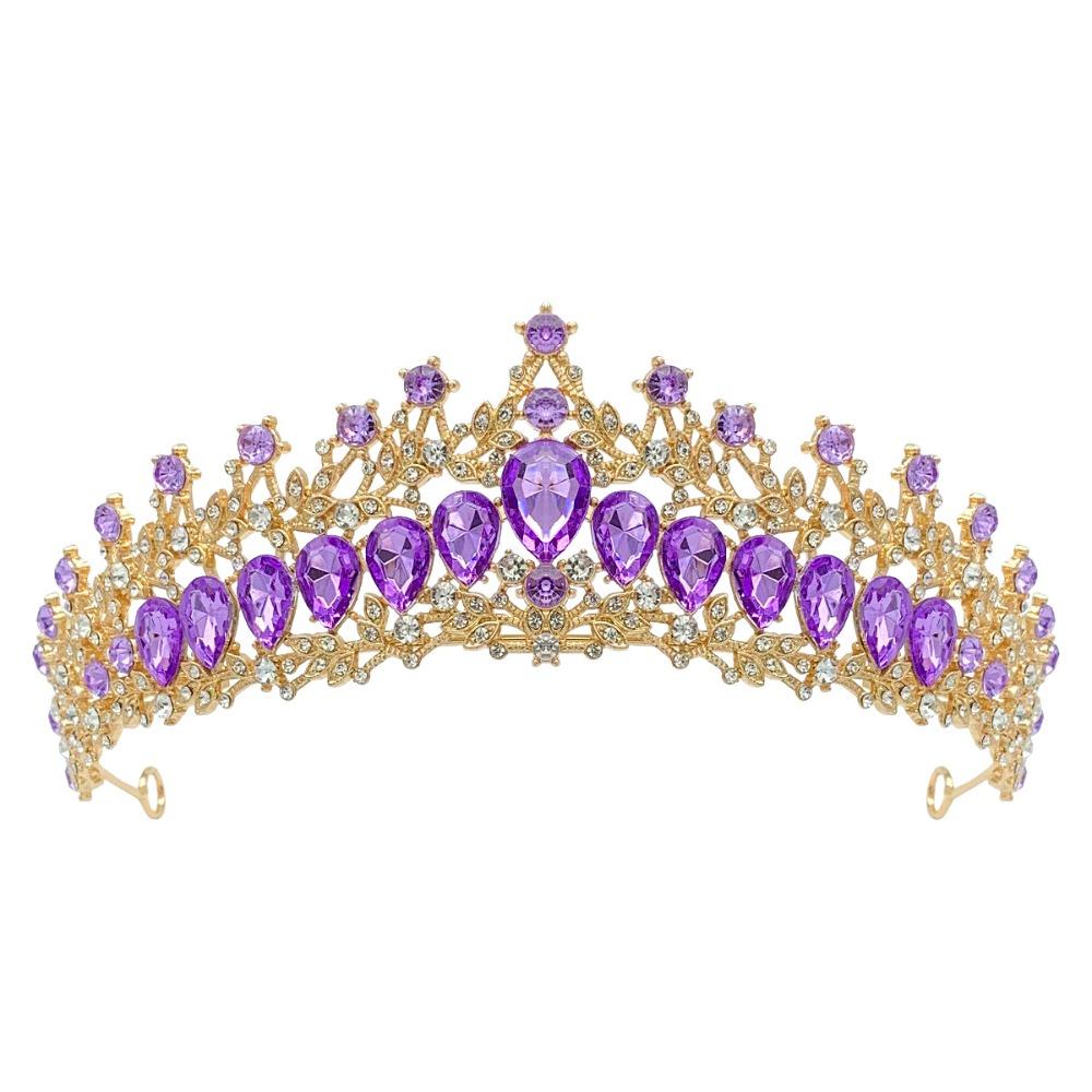 Luxury Zinc Zinc Alloy Princess Crown Shiny Bridal Headwear Trendy Girls Party Headbands  Themed Parties