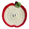 Hand Knitted Fruit Coasters Handmade Coaster, Crochet Watermelon Orange Strawberry Kiwi Cherry Small Wool Mats for Coffee Cups Cup Mat, Heat