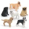 Simulated Dog Model PVC Pug Schnauzer Poodle Labrador Cocker Spaniel Figurine Statue Sculpture Decoration Ornament Educational Animal Toy