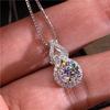 Classic Moissanite Gourd Pendant Necklace for Women