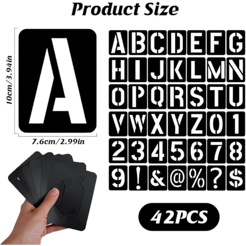 42 шт. DIY Творческий Трафарет с Алфавитом Многоразовый Шаблон для Тиснения Трафарет с Алфавитом Цифры и Буквы Символ Школьные Принадлежности