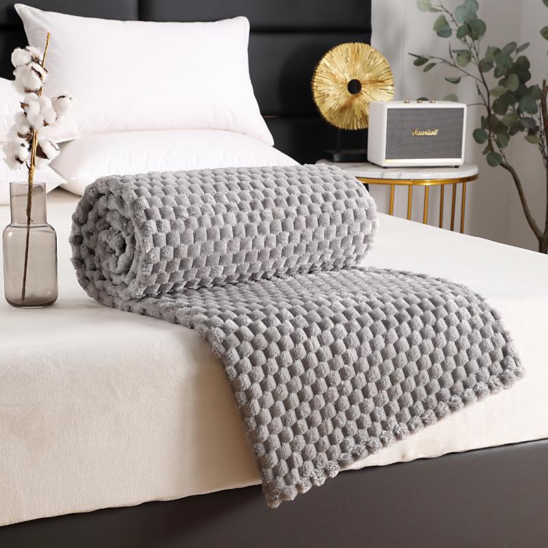 Golden Turtle Velvet Solid Color Flannel Blanket - Multifunctional Coral Fleece Cover, Single/Double.