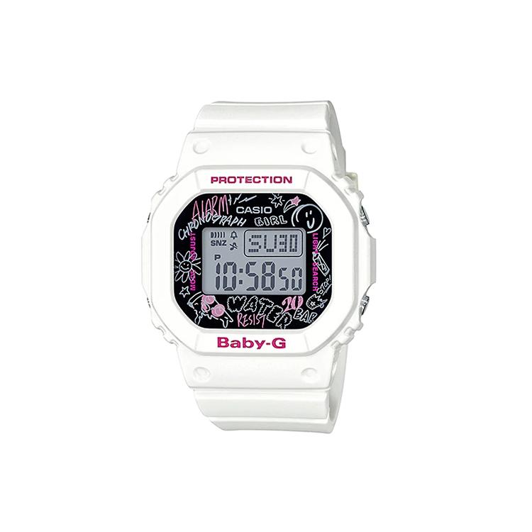CASIO Women s BABY-G Gray Watch BGD-560SK-7 BGD-560SK-7 White Strap