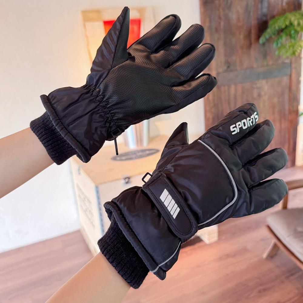 Winter Warm Outdoor Plush Mittens Windproof Cycling Gloves New Touchscreen Ski Gloves