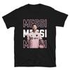 Lionel Messi Inter Miami Rosa Text Collage Grafik T-Shirt, Unisex Oversized Streetwear, Fußball Fan Geschenk