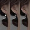 925 Sterling Silver Imitation Pearl Stud Earrings - Elegant, High-End Winter 2023 Style for Women