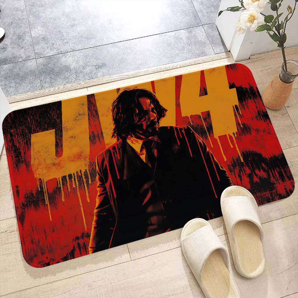 1pc Classic J-john W-wick Movie Entrance Door Mat Nordic Style Home Doormat Bathroom-Toilet Mats Bedroom Hotel Decor Mat