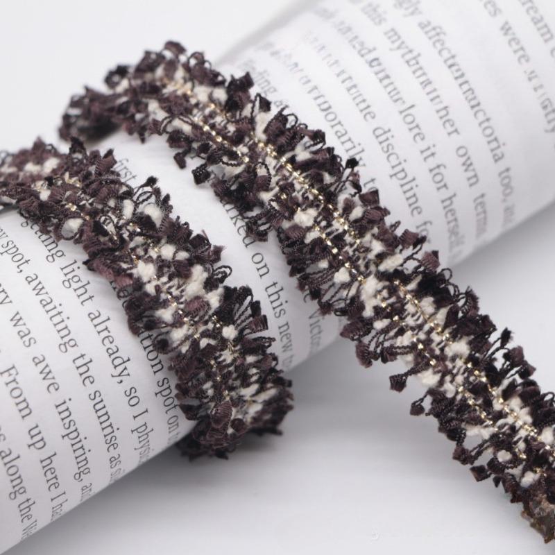 90Yards 1.5cm Vintage Embroidered Lace Ribbon Fabric Sewing Lace Trim Handmade Costume Dress Sewing Trimmings Wedding Decoration