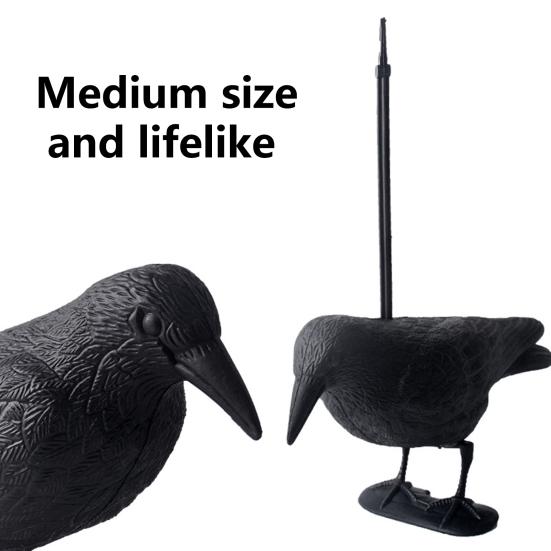 

Украшение сада, реалистичное противоударное декоративное украшение с крючком из полиэтилена, подвесное украшение в виде вороны для двора
