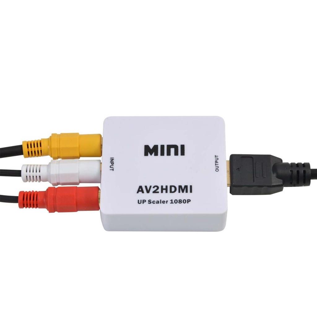 AV to HDMI Converter, RCA to HD AV to HDMI Connector Analogue Video Signal to HDMI Adapter HD Video Switch Box for Laptop, TV, P