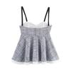 European & American Style Halter Tank Top: Women's Summer Tweed Heart-Neck Design