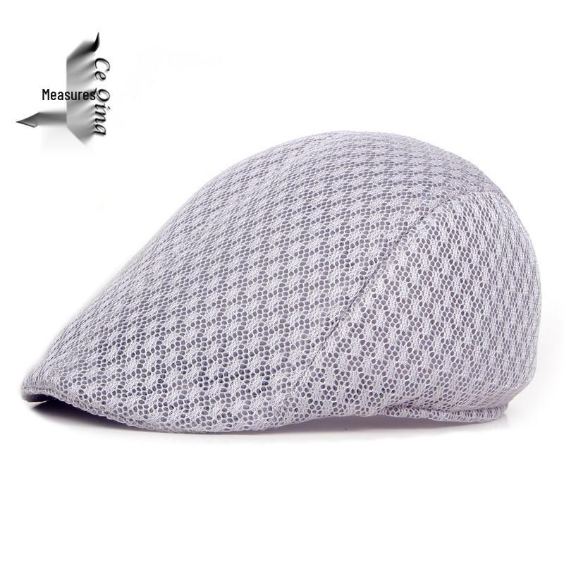 Korean Style Mesh Duckbill Beret for Men & Women - Breathable Summer Sun Newsboy Cap