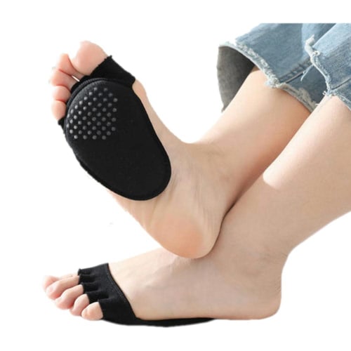 Foot Protection Pads, Foot Support, Cushion, Shock Absorption, Washable, Soft, Sole, Foot Care (Black)