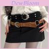 Fashion Leather Belt For Women With Metal Buckle And Vintage Pu Material For Casual And Sportwear