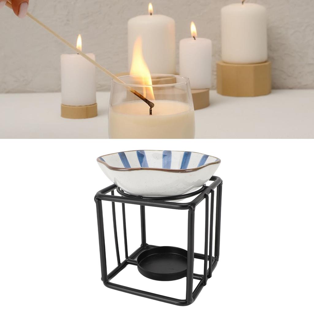 Eisenkunst Aromatherapie Brenner Set Ätherisches Öl Brenner Kerzenhalter für Zuhause und Büro