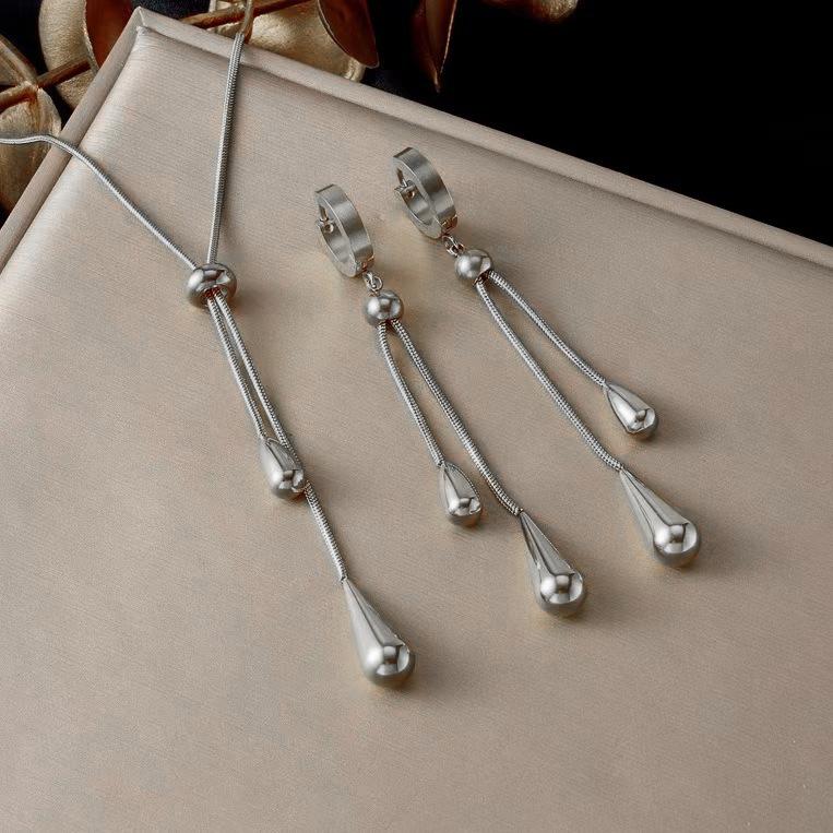 High Quality Simple Big 18k New Trendy Fashion Gold Plated Valentines Day 2026 316l Stainless Steel Gift Jewelry Set for Women