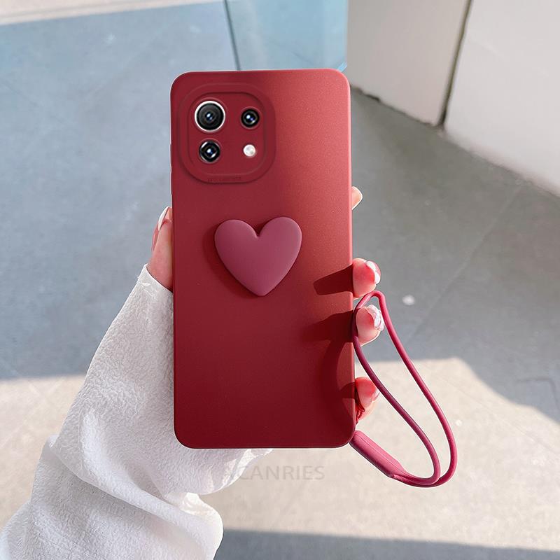 

Силиконовый чехол Mi11lite Love Heart Lanyard для Xiaomi Mi 11 Lite 5g Ne 12 12s Pro Mi12lite 10t 11t 11lite Camera Cover POCO X3 X4 M3 M4 Case for mi 11 lite 5g ne